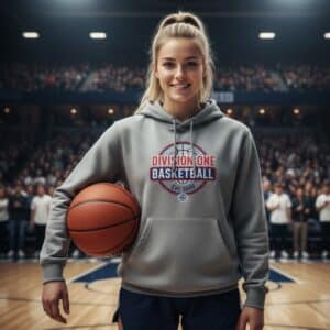 Women’s Grey Division One Basketball Hoodie